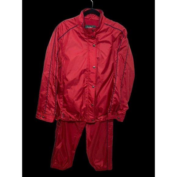 Lauren Ralph Lauren Other - Ralph Lauren LRL RED Windbreaker L Jacket M Pants Suit Nylon Sweat Track Set